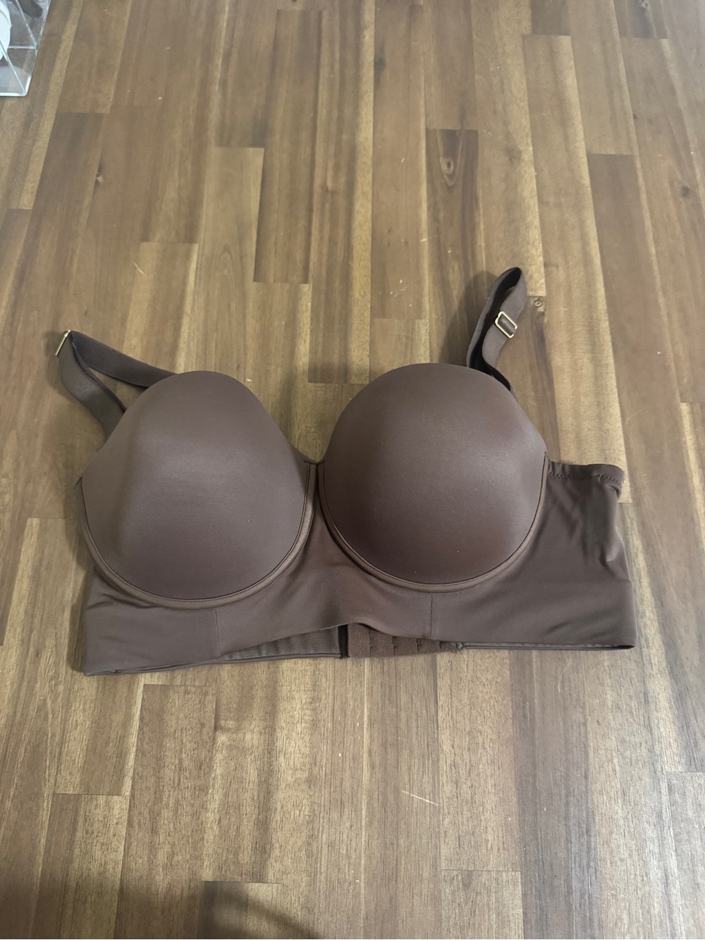 Convertible Strapless Molded Cup Bra — Brown